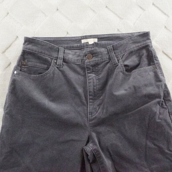 Eileen Fisher velour Straight Leg Pants Womens Petite Small Gray - Picture 2 of 10